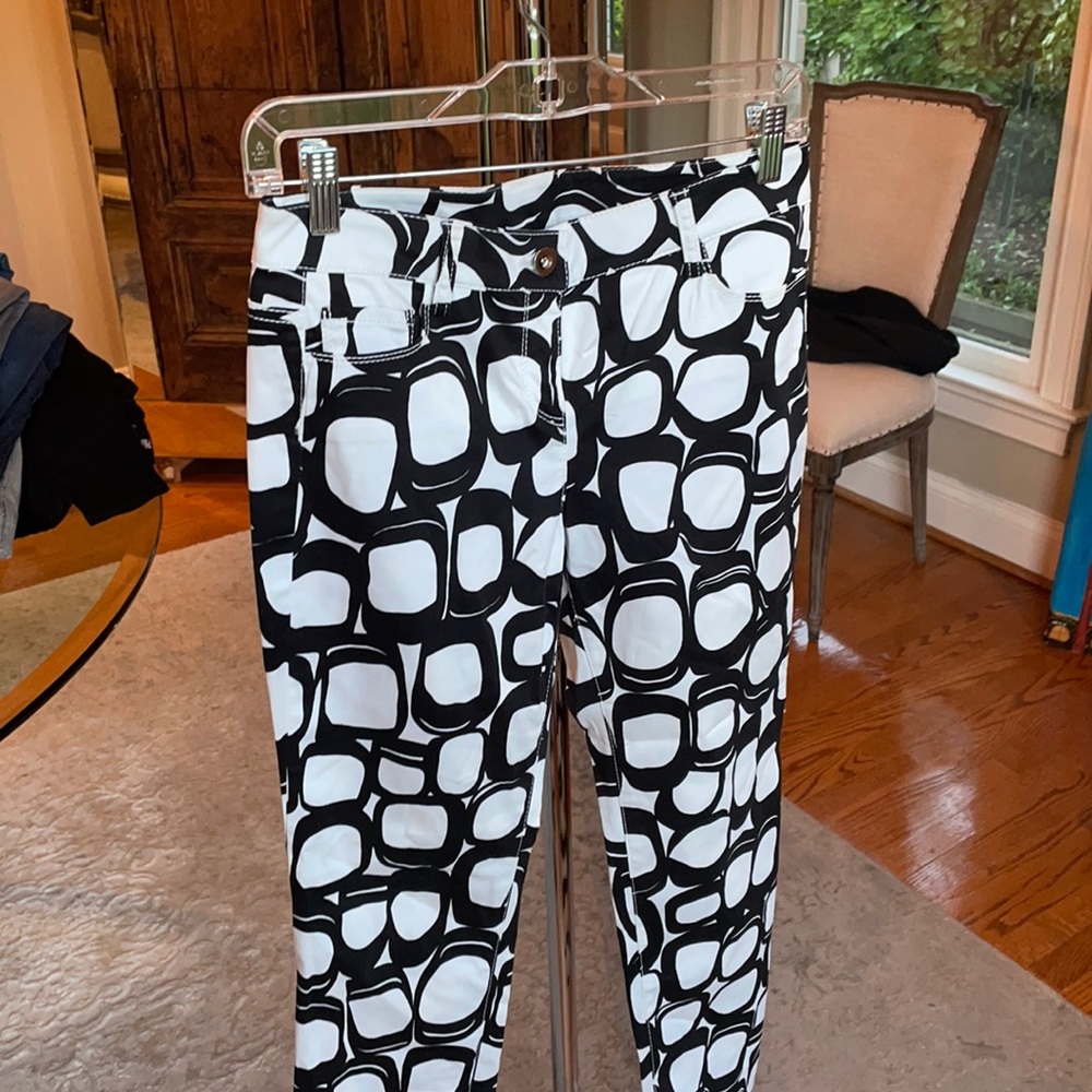Worth Black and White Print Trousers